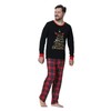 VENTELAN Matching Christmas Family Pajamas Sets Christmas Tree Print Top