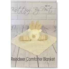 Knitting by Post Knitting Pattern Leaflet for a Reindeer Comforter Blanket from Baby Christmas Soft Toy A5 Leaflet