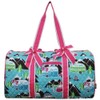 NGIL Happy Camper Print Large Quilted Duffle Bag