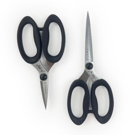 Tonic Studios - Tim Holtz Haberdashery Snip Bundle - Includes 5" and 6" Titanium-Coated Scissors with Patterned Storage Tins