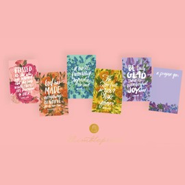 Thimblepress Prayer Cards, 36 Floral Prayer & Scripture Cards, Gift Boxed, 4x6 Inch