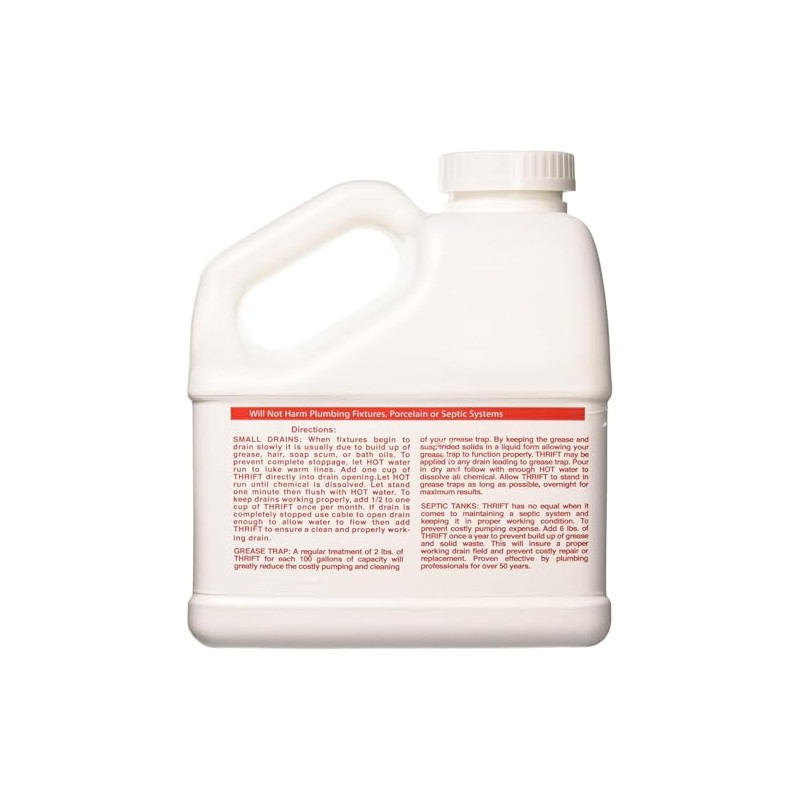 Thrift 6 lb Alkaline Granular Drain Cleaner – Powerful Clog