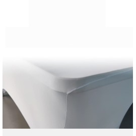 Namvo Stretch Tablecloth, 6 ft Rectangular Spandex Dining Table Cloth, Quadruple Tight Fit, Elastic Stretch Tabletop Protector for Wedding Bar, Banquet Party, White