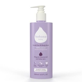Kokoso Baby Wash and Shampoo - Organic & Natural for Delicate Skin, Scalp and Hair - 100% Natural Coconut Scent