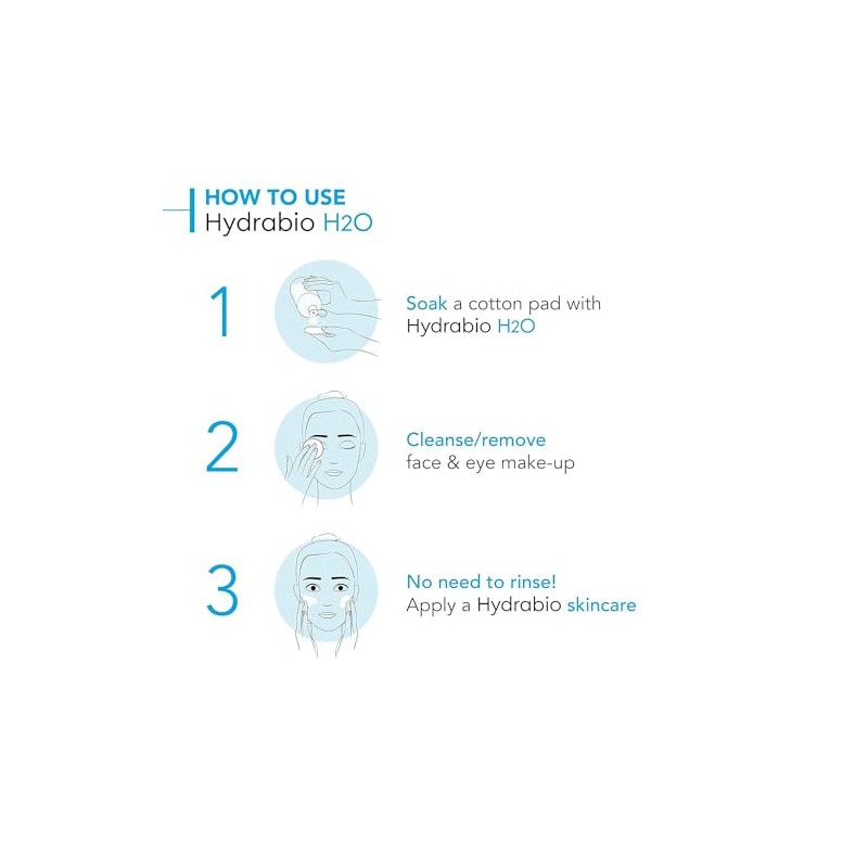 Bioderma Hydrabio H2O solución de eliminación de agua micelar, limpieza