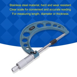 Micrometer 25-50mm 0-25mm 50-75mm 75-100mm Outside Micrometer Stainless Steel High Accuracy Thickness Measuring Instrument, Accuracy: 0.01mm (75-100mm)