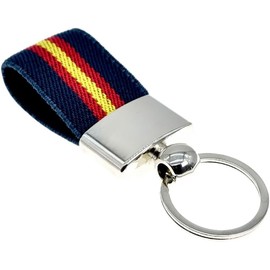 BDM - Llavero de Tela Azul Con Bandera de España para Hombre y Mujer