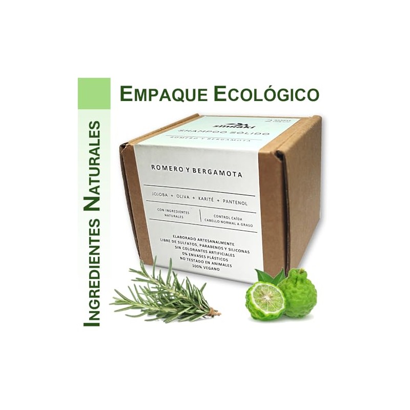 Kit de 2 Shampoos Sólidos de Romero y Bergamota, 100gr