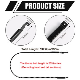 41A5250 Garage Door Opener Belt Drive Replacement for 7ft Standard Height Garage Door, Compatible with Liftmaster/Chamberlain/Sentex/Whisperdoor (20 Grooves Every 6 Inch)