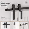 4-14FT Bypass Sliding Barn Door Hardware Kit Single Track System