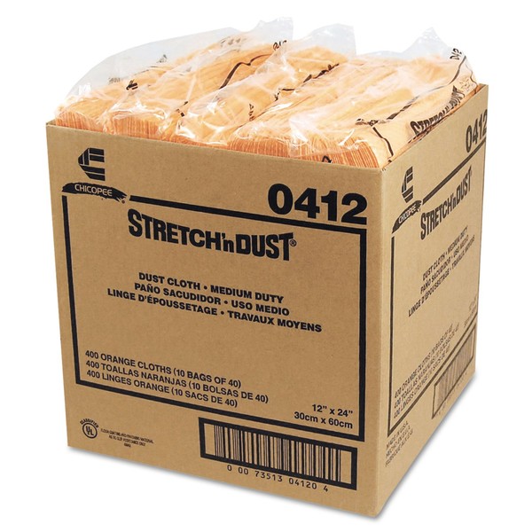 Chix 0412 Stretch 'n Dust Cloths 11 5/8 x 24 Yellow 40 Cloths/Pack 10 Packs/Carton