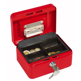 Wedo 145 102H Cash Box in Red Size 1-15.2 x 11.5 x 8.0 cms.
