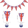 AhfuLife Union Jack Triangular Bunting 30pcs British Flags, Double Sided