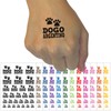 Dogo Argentino Dog Paw Prints Fun Text Temporary Tattoo Water