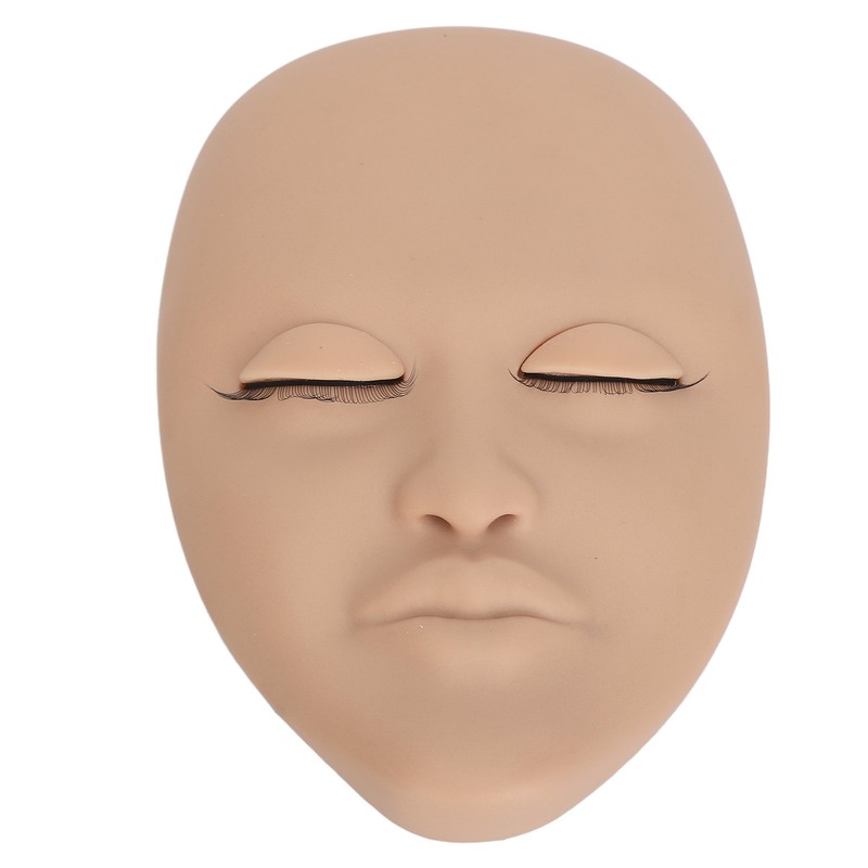 Eyelash Extension Face Mannequin 3 Pairs Removable Eyelids Single Layer