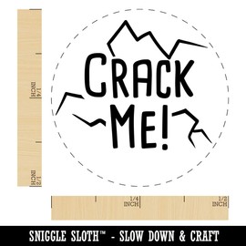 Crack Me Chicken Egg Rubber Stamp - 1/2 Inch Mini
