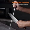 PAUDIN 10 Inch Honing Steel, Knife Sharpening Steel, Professional Carbon