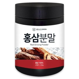 Hello Green Korean red ginseng powder 250g (whole) / 헬로우그린 국산 홍삼 분말 가루 250g(통)