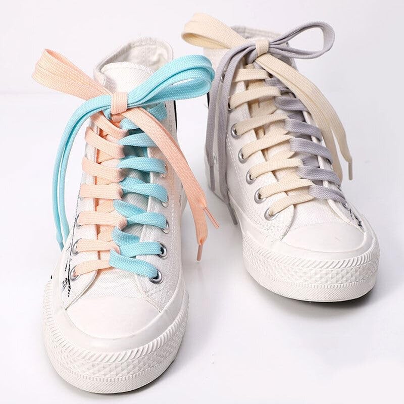 Boolavard 2 Pairs High Quality Flat Shoelaces for Trainers, Shoelaces