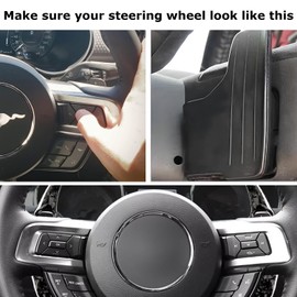 iJDMTOY Gloss Black Finish Larger Paddle Shifter Extensions Compatible with Ford 2015-2023 Mustang Gen6