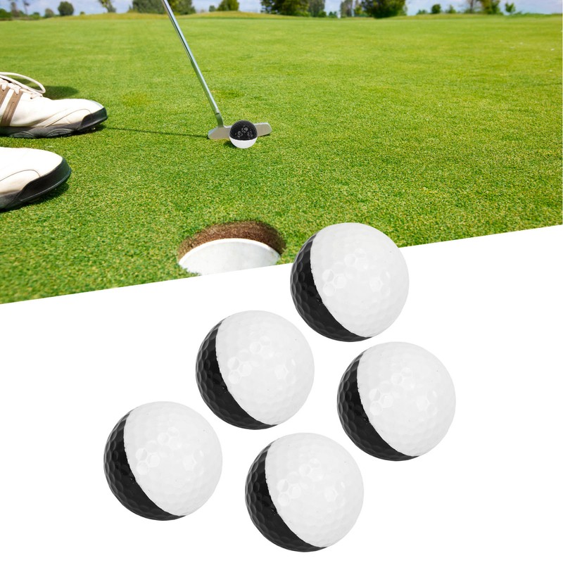 5pcs Golf Sports Training Balls 2 Color Golf Putting Practice