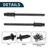 TUCKBOLD Dome Head Large Flange Blind Rivets Black 50 Pcs