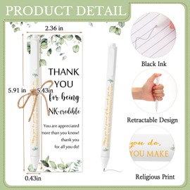 Fulmoon 50 Set Employee Appreciation Gifts Bulk Thank You Office Christmas Gift Inspirational Ballpoint Pens with Cards Christmas Group Gifts for Coworkers Team Staff Teacher Medical Assistant Nurse