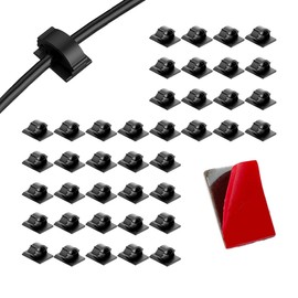 Neyiem Cable Clip, Cable Stand, Wiring, Storage Lines, Fixing, Wire Management, Wire Hiding, For Cars, Wiring, Barriers (40 pcs, Black)