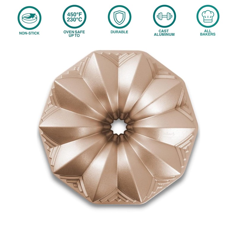 Baker's Secret Nonstick for Fluted Cake Pan, Heavy Duty Die