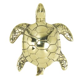 Large Solid Brass Sea Turtle Doorknocker