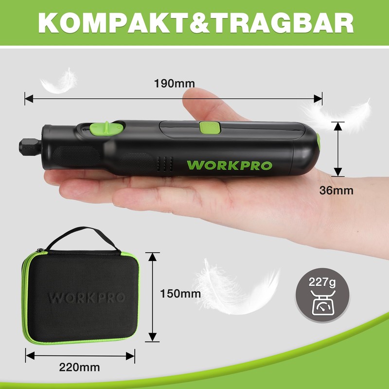 WORKPRO 7.2V Wireless Rotary Tool Set, Multi-Tool with 117 Accessories,