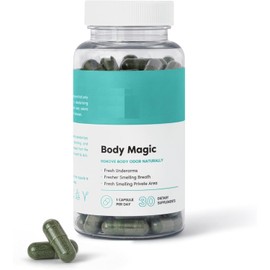 Body Magic Chlorophyll Capsules – Vegan Detox & Digestion Support, Gut & Skin Health, Natural Energy Booster – 30 Capsules (200 mg)