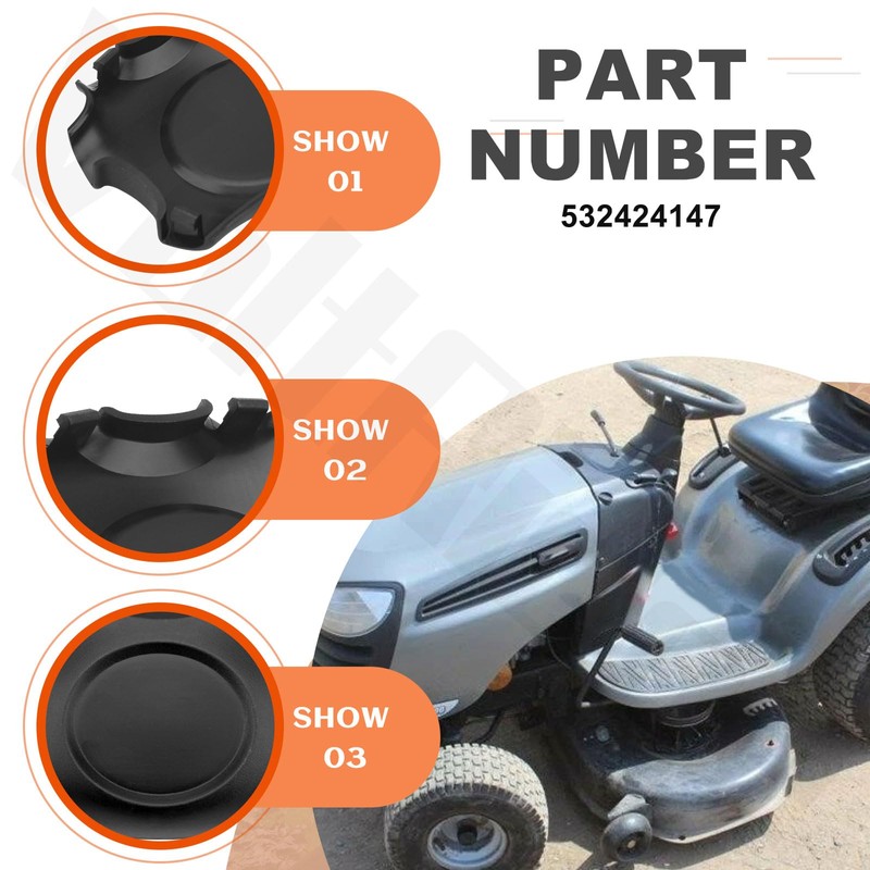 532424147 Lawn Tractor Steering Wheel Cap Compatible with Husqvarna Craftsman