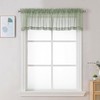 Chyhomenyc Sheer Window Valance Curtains, 42x14 Inches 2PCS, Light Filtering