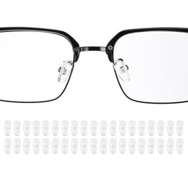 HARFINGTON 20 Pairs Eyeglass Nose Pads 5mm Thickness Silicone Anti-Slip Glasses Nose Grips Screw-in Glasses Nose Pads for Plastic Frames Glasses Sunglasses, White