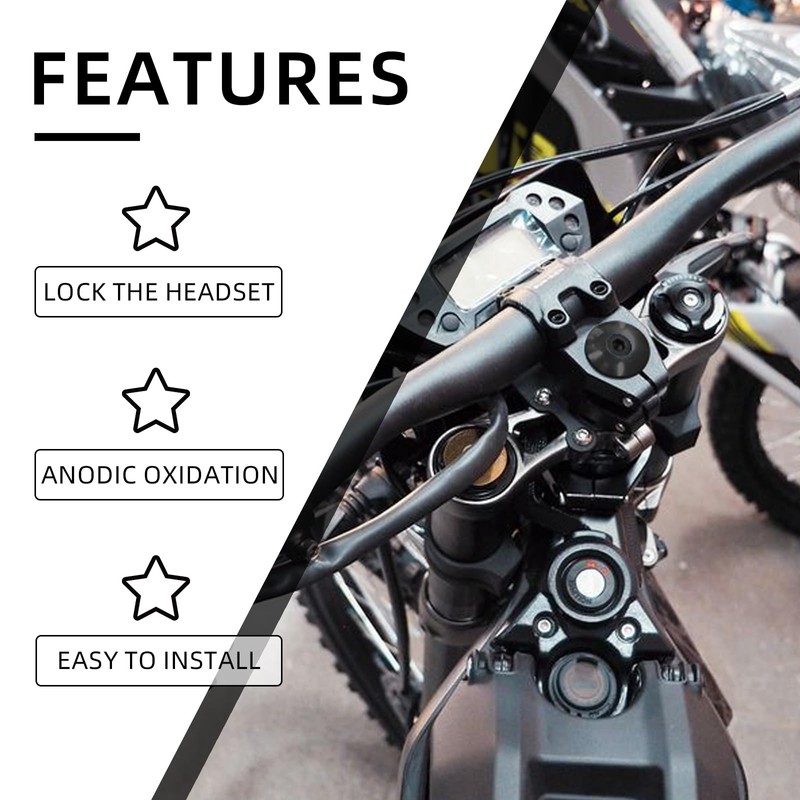 BAOUFF Stem Lock for Ebike,Headset Spacer with Handlebar Stem Top