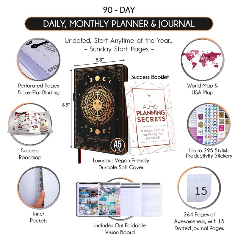 Adhd Daily Planner - A Self Care Personal Gratitude Journal