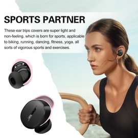 [3 Pairs] Ear Tips Covers for Bose New QuietComfort Earbuds (2024), Silicone Sport Ear Hook Cover Accessories for Bose New QC Earbuds, Anti-Slip Replacement Eartip Fit Kit (S,M,L) (Pink)