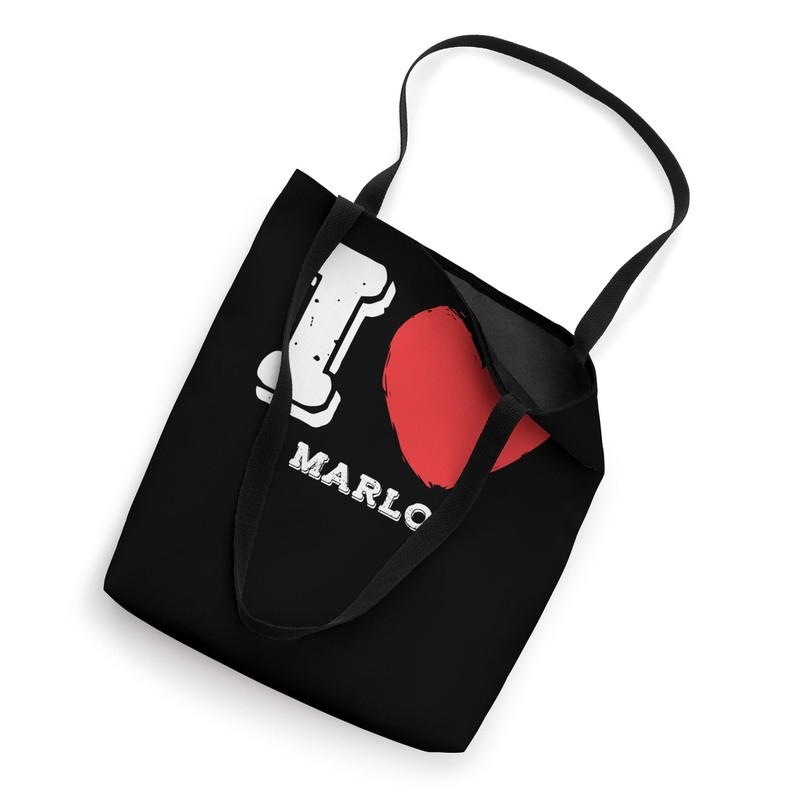 I Love Marlo Bold Statement Name Tote Bag