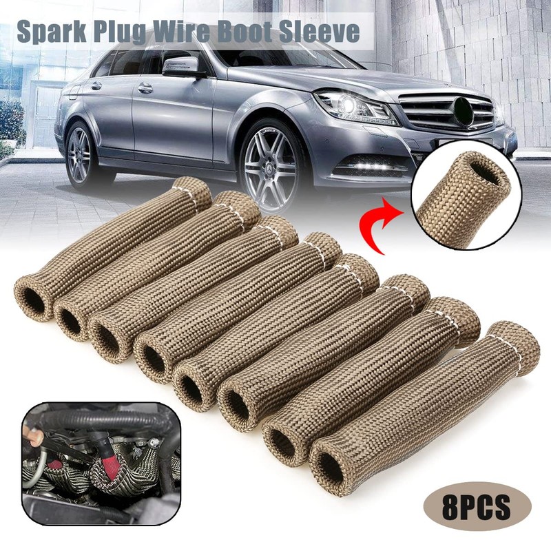 Spark Plug Wire Heat Shield 8 PCS Spark Plug Wire