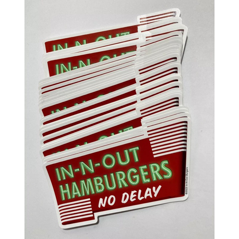 In N Out (2) IN-N-OUT BURGER STICKERS