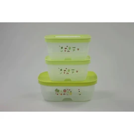 TUPPERWARE Ventsmart 2x 375 ml small rectangular green + 1x 800 ml green yellow