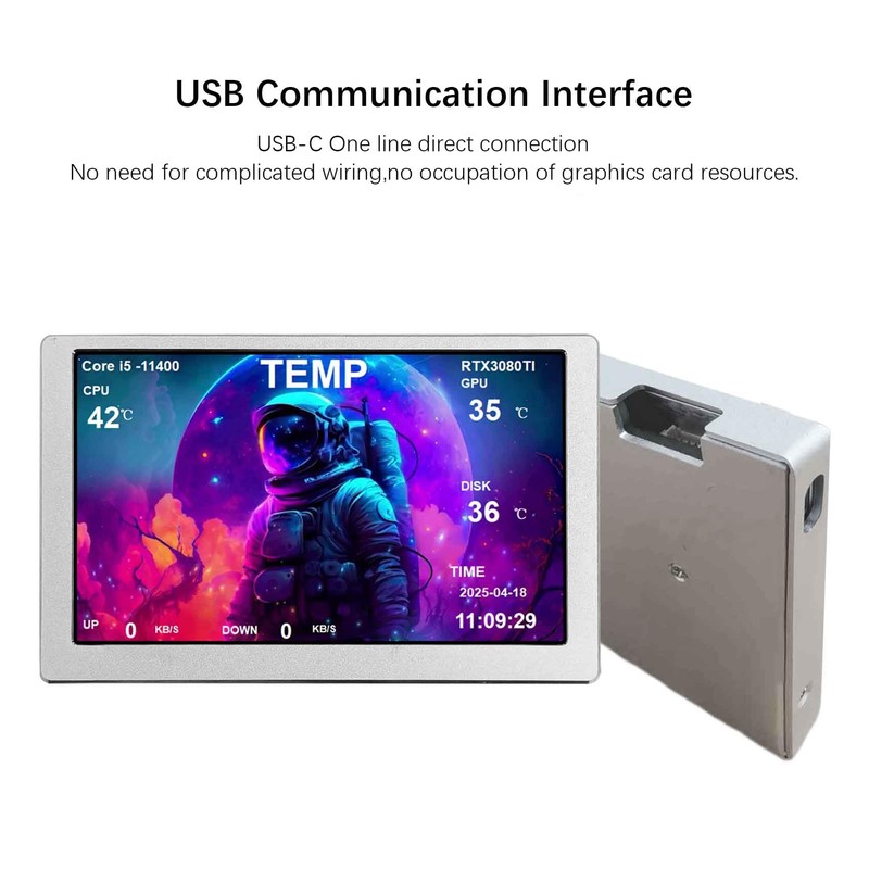 VSDISPLAY 5 Inch LCD Monitor 800x480 for Computer PC Case