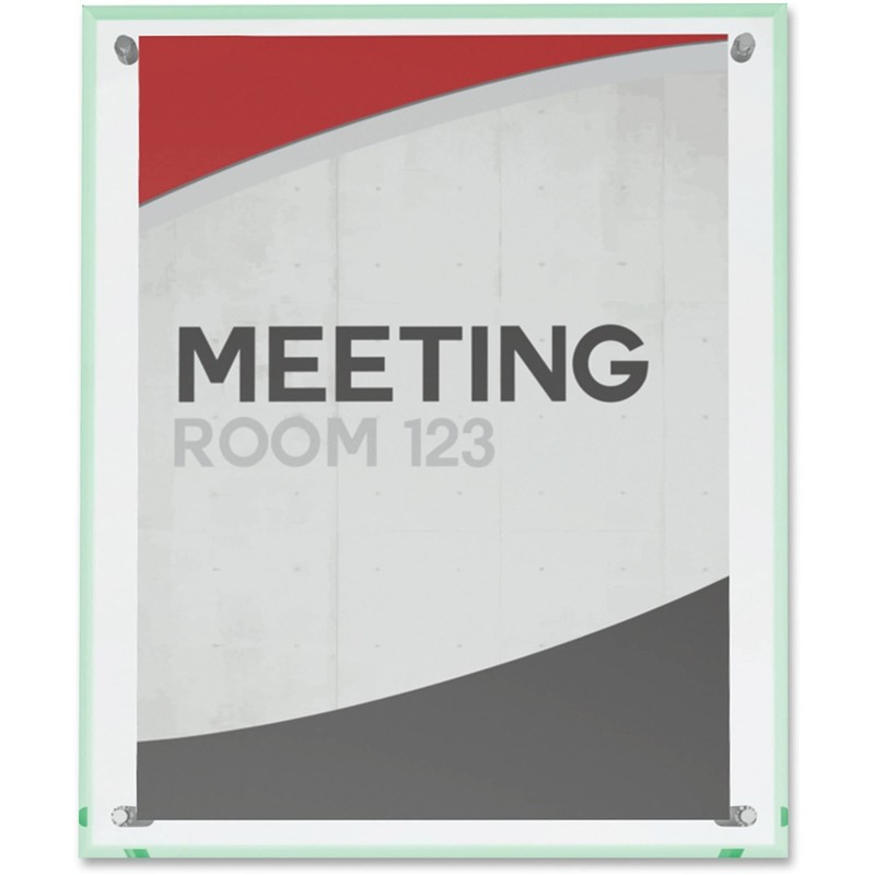 deflect-o Superior Image Beveled Edge L-Frame Base Desktop Sign Holder,