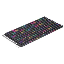KooingTech Blackwood Hb Pencil with Diamonds, Black Pencils for Writing and Drawing by Children and Students, Pack of 12