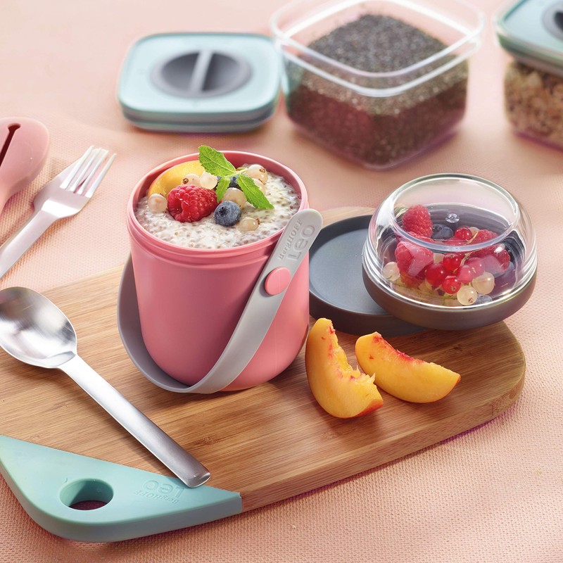 Berghoff Leo 3950148 Lunch Box, Plastic, Grey