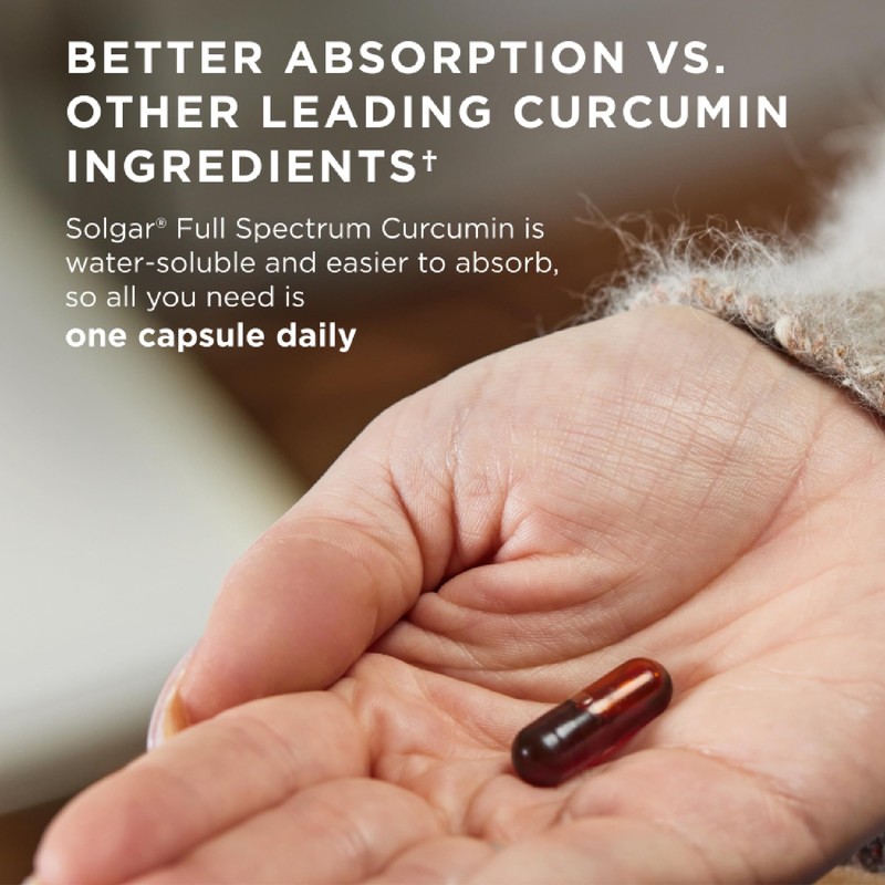 Solgar Full Spectrum Curcumin - 90 LiCaps - Superior Absorption