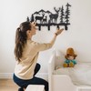 VIVICOMFY Metal 5-Hook Deer Storage, Powder Coated Wall Mount, 15.8x9.65x1.1