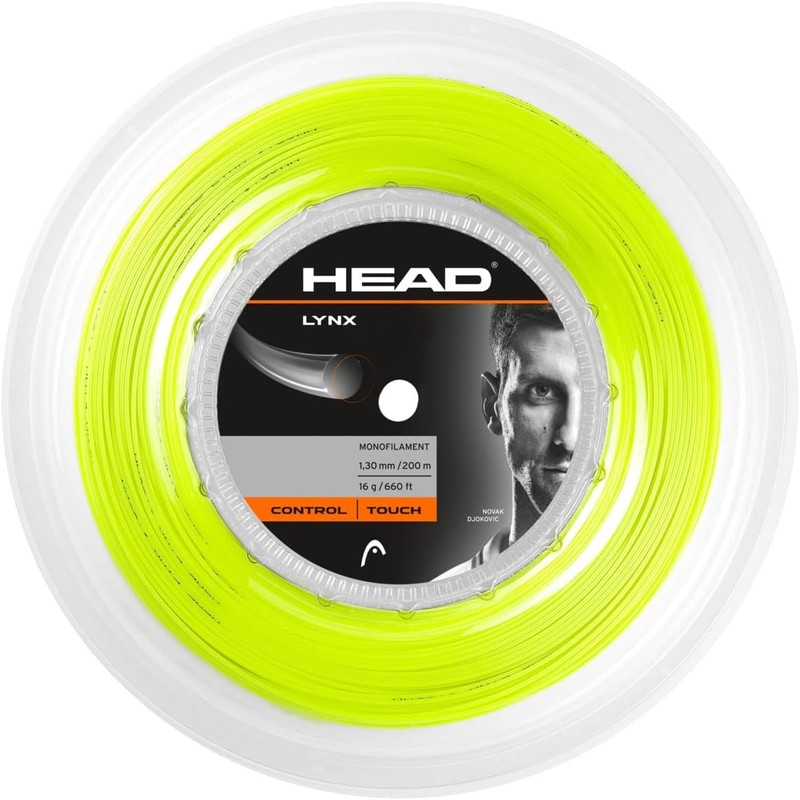 HEAD Lynx Racquet String - Multi-Colour/Yellow, Size 16/200 m
