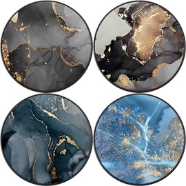 Foldable Cell Phone Stand Holder for Smartphone (4 Pack) - Gold Marble Black Grey Blue